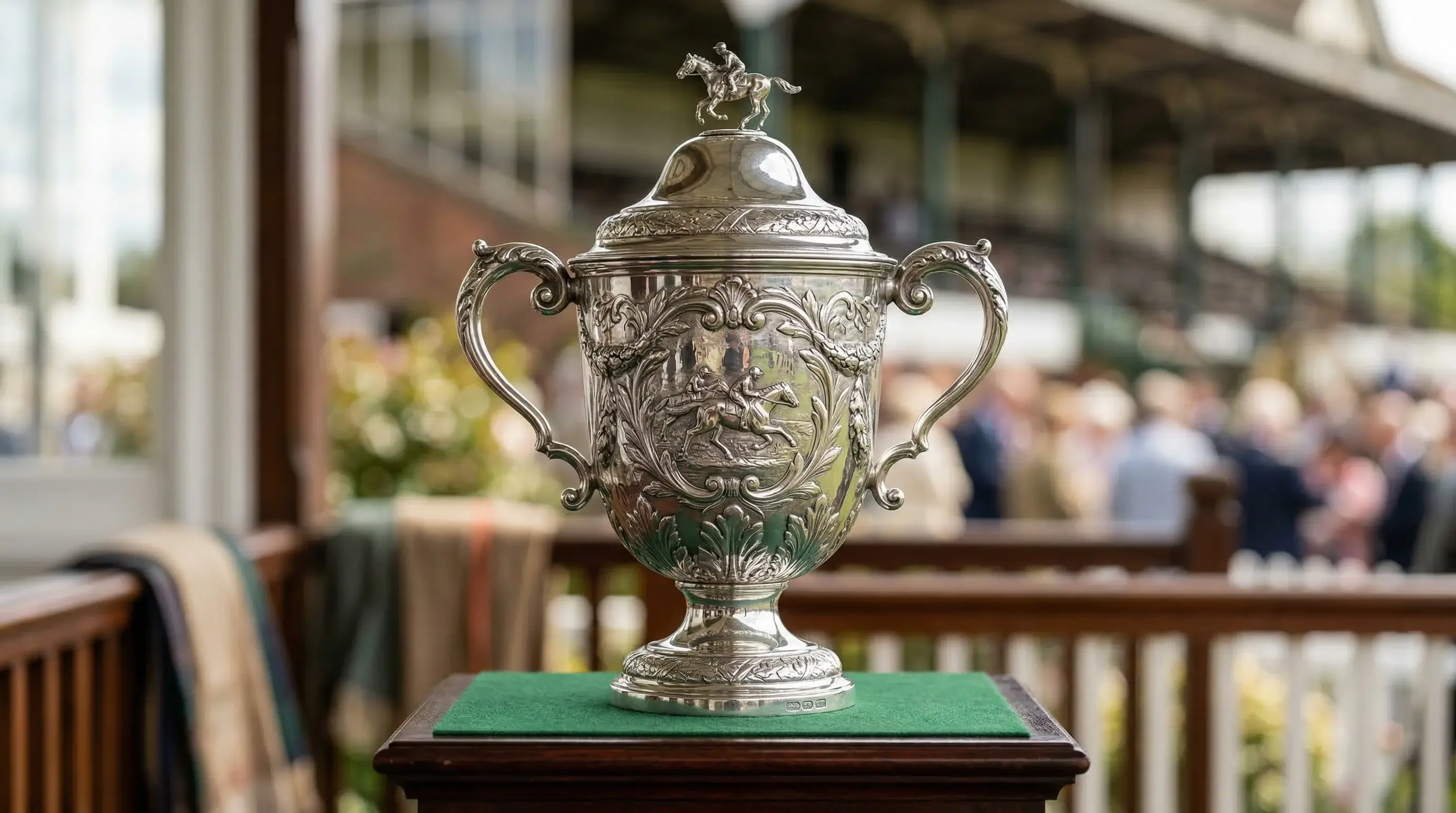Lincoln Handicap trophy presentation at Doncaster with winning connections
